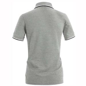 Camiseta Casual de Mujer, Lisa, de Algodón Tejido, Manga Corta, con Logotipo Personalizado, Estilo Vestido de Golf, Talla Personalizada - Product Image 3