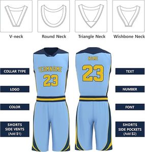 Ensemble d'uniformes de basketball personnalisés respirants et à séchage rapide pour adultes, tenue de sport grandes tailles, ensemble d'équipe 100 % polyester à manches courtes - Product Image 3