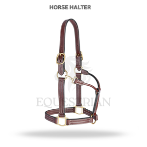 Harnais classique en cuir pour cheval, réglable, avec ferrures en laiton, collier équestre durable - Product Image 2