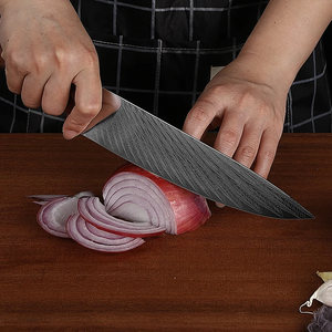 Couteau de Chef de Luxe LEGACY BLADES en Acier Damas Fait Main, Manche en Bois de Rose, Couteau de Cuisine Professionnel pour la Découpe, Vente en Gros - Product Image 5