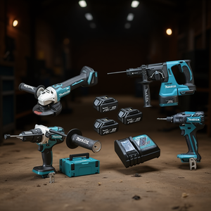 Cordless Power <b>Tool</b> Combo Kit 4-Piece 18V 5Ah Lithium Ion Battery Heavy Duty <b>Tool</b> <b>Set</b> - Product Image 3
