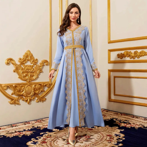 Muslim Maxi Dresses for Women Abaya Jalabiya Lace <b>Kaftan</b> Ramadan Morocco Dubai Sashes Abayas Party Vestidos Saudi Arab Long Robe - Product Image 3