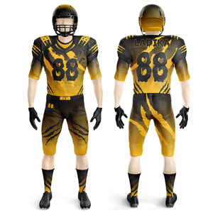 Ensemble Maillot et Pantalon de Football Américain Personnalisé OEM ODM, Sublimé, Anti-Transpiration, Coupe Ajustée, Manches Courtes, Vêtements de Sport pour Hommes Adultes - Product Image 1
