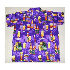 Chemise hawaïenne ample à manches courtes, nouveau Design de fête de plage, sur mesure, impression de bouteille de bière, à bas prix - Product Image 1