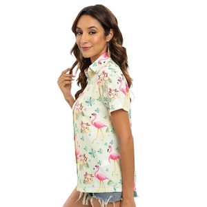 Chemises Hawaïennes pour Femmes, Chemises à Manches Courtes à Boutons, Chemises de Plage Aloha Tropicales à Motifs Floraux pour Femmes - Product Image 1