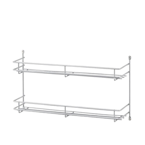Stainless Steel Metal Square Shape Black Finished Wall Mounted glass, spice <b>rack</b> <b>Storage</b> Shelve Hot Selling - Product Image 2