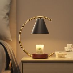 Calentador de Velas Eléctrico con Portavelas de Vidrio para Velas Aromáticas, Lámpara Calentadora de Velas para Uso en Interiores y Aromaterapia - Product Image 3