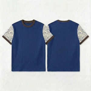 เสื้อยืดผู้ชายแขนสั้นผ้าฝ้ายนุ่มสีพื้นเรียบง่ายสำหรับขายส่งเสื้อยืดผู้ชาย - Product Image 5