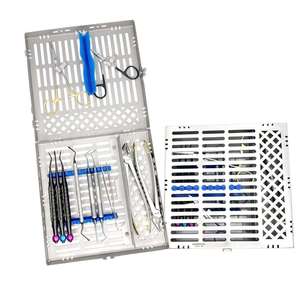 Professional Dental Implant & Oral Surgery Instrument Kit Stainless Steel Sterilization Cassette <b>Set</b> - Product Image 1