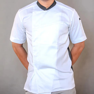 <b>Chef</b> Uniforms Jacket Shirt <b>Tops</b> Woven Restaurant Polyester Cotton Fabric Kitchen <b>Chef</b> Coat Hotel Uniform Jacket - Product Image 1
