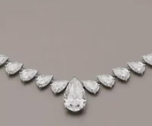 Luxury Pear Cut Moissanite Tennis Necklace Iced Out Drop Pendant Hip Hop <b>Jewellery</b> Elegant Bridal Gift - Product Image 4