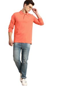 Chemise polo à col personnalisé de haute qualité, manches longues, 100% coton, polos unis de couleurs unies, polos pour hommes - Product Image 4