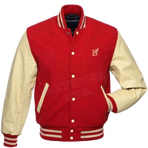 Chaqueta Varsity de Lana Personalizada con Tela de Lona, Resistente al Viento y Transpirable, Chaqueta Gruesa de Invierno para Hombre, Suministro de Fábrica - Product Image 1