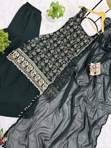 NOUVELLE COLLECTION : ENSEMBLE 3 PIÈCES LUXUEUX AVEC BRODERIES ET DENTELLE FANCY - Product Image 6