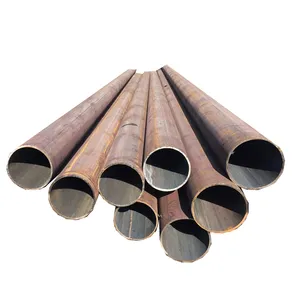 Tubo de aço carbono soldado sem costura para construção, aço carbono Astm A53 preto, tubo de aço carbono