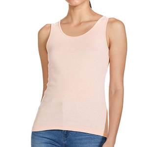 Camiseta sin mangas rosa rubor para mujer 2026, cuello redondo, ajuste ceñido, básica, para verano, yoga y uso diario - Product Image 1