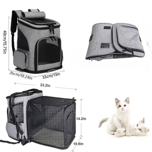 Pet <b>Backpack</b> Carrier Mesh Zipper Closure Breathable For <b>Cats</b> - Product Image 4