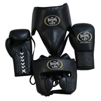 Ensemble de sparring de boxe professionnel de haute qualité, sans boxe il n'y a pas de vie, équipement de protection en cuir de vachette pour l'entraînement au combat, unisexe