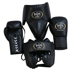 Ensemble de sparring de boxe professionnel de haute qualité, sans boxe il n'y a pas de vie, équipement de protection en cuir de vachette pour l'entraînement au combat, unisexe - Product Image 3