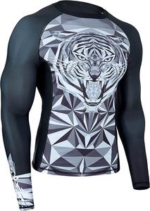 T-shirt de compression respirant à manches longues pour homme, protection solaire par sublimation, tendance du moment - Product Image 2