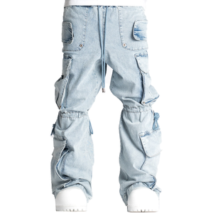 Jeans Vintage de Moda Urbana, Lavados, Holgados y Extra Grandes para Hombre, Venta al Por Mayor, Jeans Desgastados para Hombre - Product Image 6