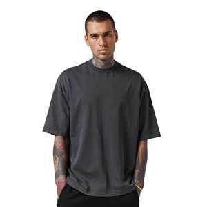 เสื้อยืดคอกลมแขนสั้นทรงหลวม 220gsm ผ้าฝ้าย 100% สไตล์ลำลอง พิมพ์ลายตามสั่ง พร้อมลวดลาย ป้องกันการยับ สำหรับผู้ชาย - Product Image 1