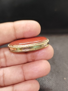 Colgante de latón con ranura de jaspe de sangre natural |   Colgante de latón hecho a mano con piedras preciosas |   Joyería Chapada en Oro |   Fabricante Mayorista OEM ODM - Product Image 5