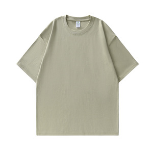 T-shirts pour hommes à épaules tombantes, vente en gros directe d'usine, vêtements personnalisés, t-shirts noirs surdimensionnés à manches courtes et col rond pour hommes - Product Image 5