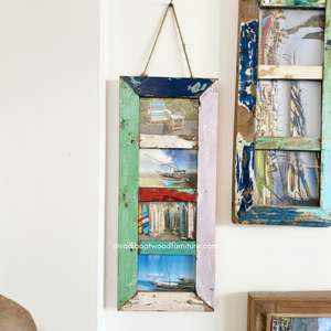 Marco de Fotos Artesanal de Madera de Barco Reciclada, Color Natural, para Decoración de Pared y Hogar, Sala de Estar o Dormitorio, Venta al por Mayor - Product Image 2