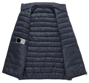 Gilet matelassé d'hiver personnalisé pour homme, veste sans manches chaude et légère, manteau matelassé pour homme - Product Image 3