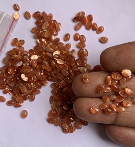 Cabochons ovales en pierre de soleil 6x4, options de taille 0,5 carat disponibles pour la fabrication de bijoux - Product Image 1
