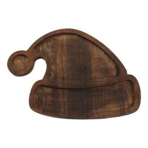 Bandeja y plato decorativos de madera con forma de muñeco de nieve para servir bocadillos y galletas, decoración navideña hecha a mano. - Product Image 2