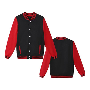 เสื้อแจ็คเก็ตวาร์ซิตี้แบบกลับด้านได้ ใส่ได้สองด้าน ผ้าผสมขนสัตว์ ด้านหนึ่งสีพื้น ด้านอื่นสามารถปรับแต่งได้ เสื้อโค้ทเลตเตอร์แมน - Product Image 2