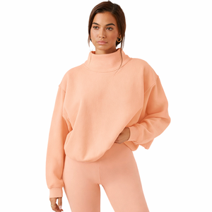 Sudadera de Forro Polar con Cuello Alto para Mujer, Diseño Personalizado, OEM ODM, Ropa Casual de Invierno para Mujer - Product Image 1