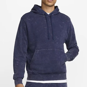 Sudadera con Capucha Azul Marino para Hombre, de la Mejor Calidad, 100% Algodón, Teñida, Color Sólido, Estilo Casual Hip Hop, Resistente al Viento, 220g, Venta al Por Mayor - Product Image 2