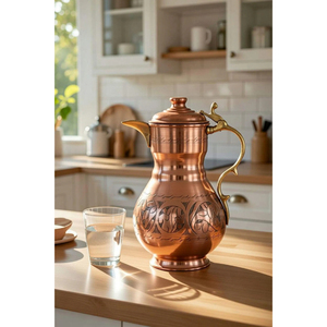 100% Pure Copper Water Jug Christmas <b>Gift</b> <b>Set</b> for Healthy Body Good for Back to School Kitchen Essential for Students & Adults - Product Image 5
