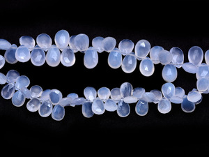 Cuentas Sueltas de Calcedonia AAA+ Facetadas en Forma de Pera de 5x8mm, Cuentas Sueltas de Calcedonia Natural, Gema Semipreciosa para la Elaboración de Joyería - Product Image 2