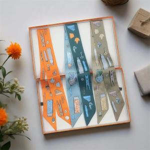 Ruban en soie sergé 90*5cm, style coréen, très tendance, luxueux, pour femmes, idéal pour la décoration, comme écharpe longue ou pour attacher les sacs - Product Image 6