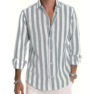 Chemise Formelle Homme OEM ODM Coupe Slim 100% Coton Sergé Décontractée pour Bureau et Affaires Personnalisation de Marque Fabricant Grossiste - Product Image 4