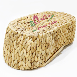 Woven Picnic <b>Basket</b> Natural Water Hyacinth With Handles - Product Image 2