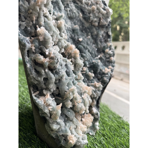 Blue Chalcedony Large <b>Crystal</b> <b>Cluster</b> Premium Natural Mineral Specimen for Collection and Home Display - Product Image 1