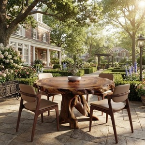 Luxurious and uniquely crafted wooden <b>dining</b> <b>table</b> designed to create a warm and inviting atmosphere <b>Dining</b> <b>Table</b> - Product Image 6