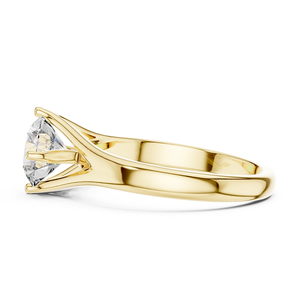Bague en diamant de laboratoire glamour, or, bijoux fins élégants, style de fiançailles haut de gamme, coupe brillante, IGI - Product Image 2