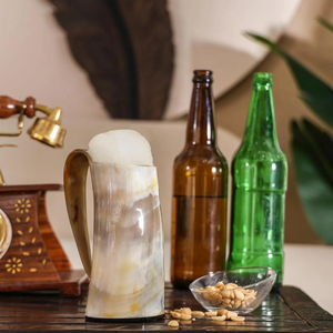 Mug en corne Thor fait main, durable et unique, style viking rustique, pour bière, bière artisanale, miad, whisky, vin, café, fêtes et festivals - Product Image 6
