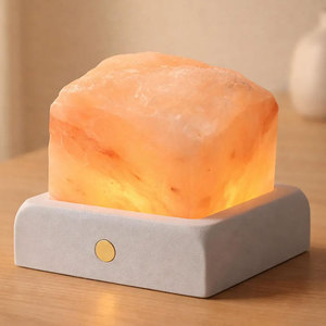 Lámpara de Sal del Himalaya de Calidad Confiable, Tallada, Decoración Moderna para el Hogar, Ambiente Cálido Premium - Product Image 1