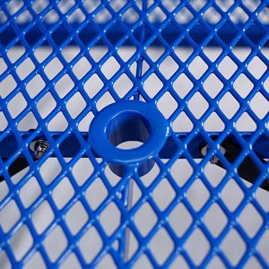 Tavolo da Picnic Rettangolare in Acciaio da Esterno 6 Piedi con Palo per Ombrellone BLU - Product Image 2