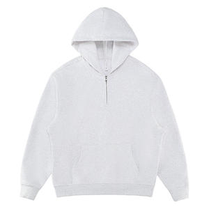 Custom Mens Quarter <b>Zip</b> <b>Hooded</b> Sweatshirts Manufacturer Wholesale Supplier Private Label Apparel For US UK Europe Fashion Retail - Product Image 4