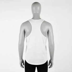 Mens Cotton <b>Stringer</b> Tank Top Sleeveless Gym Fitness Singlet Breathable O Neck Muscle Tank Workout <b>Vest</b> Custom OEM - Product Image 4