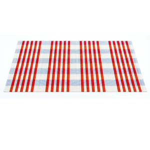 Rouleau de tissu recyclé 100 % nylon écologique à rayures, durable pour sacs de courses et sacs fourre-tout, tissé résistant avec revêtement PVC moyen - Product Image 1