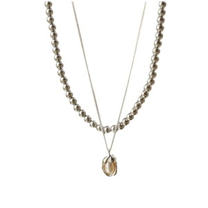 Collar de Perlas Redondas de Doble Capa, Estilo Simple y Moderno para Mujer, Cadena de Clavícula de Alta Gama, Elegante Cadena de Cuello en Capas - Product Image 5
